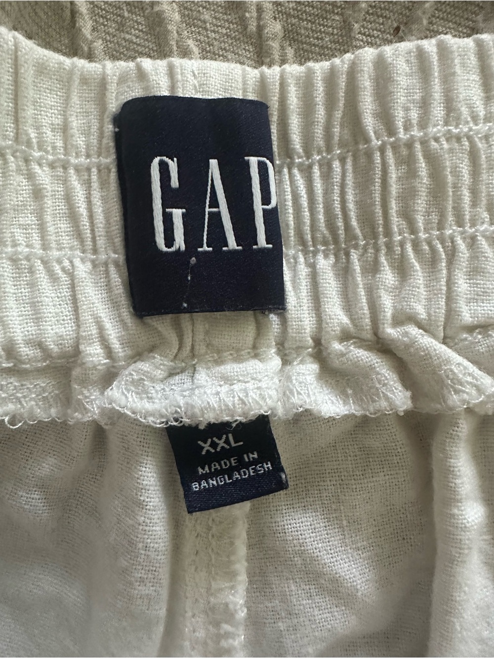 GAP white Elastic Waist Knit Shorts